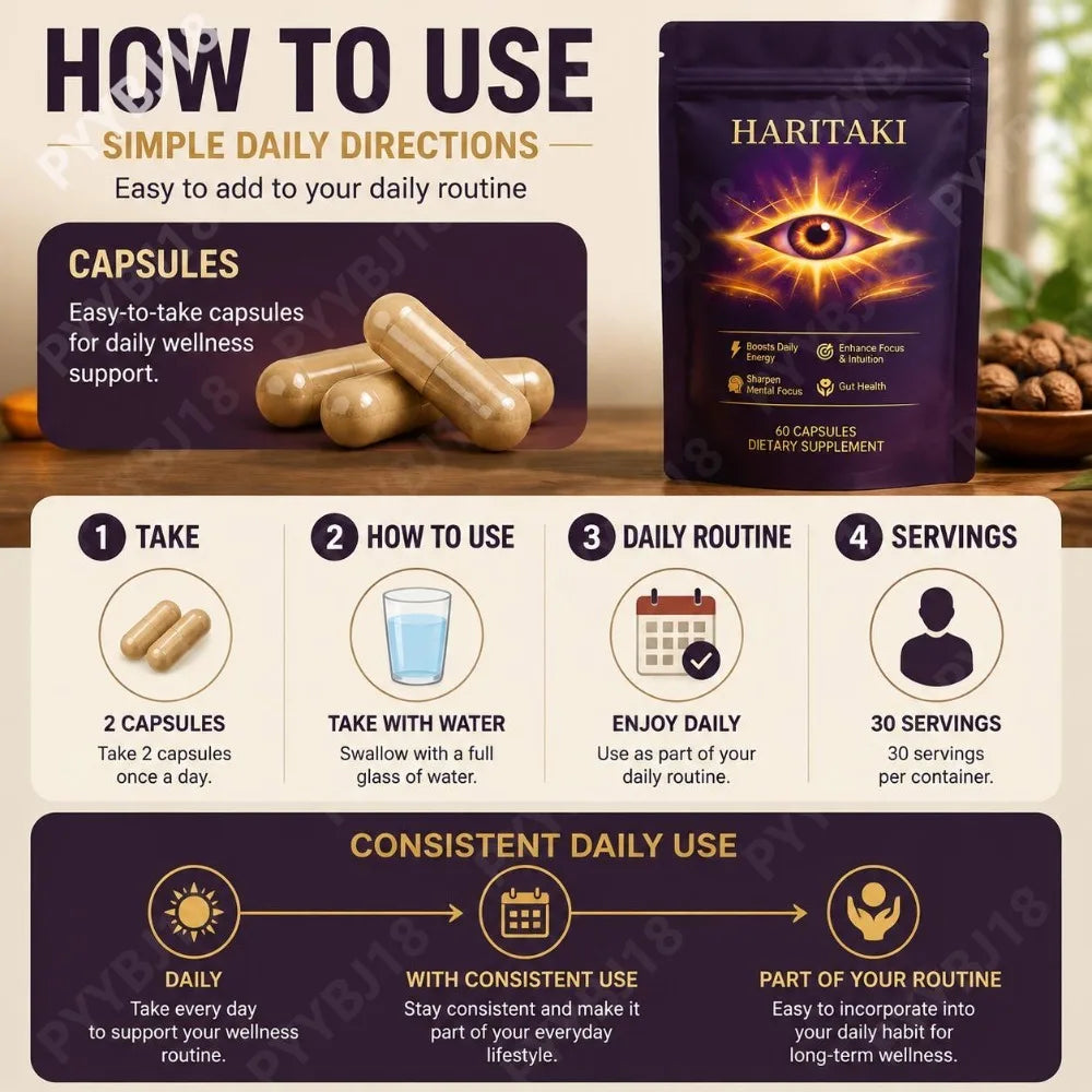 Pure Haritaki Digestive & Clarity Capsules